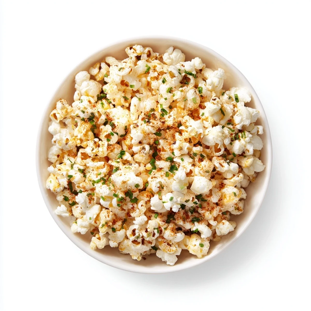 Delicious, seasoned savoury popcorn mixes, featuring spices like paprika and Parmesan cheese, ready to serve.