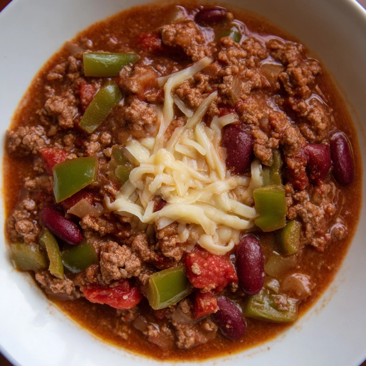Steaming bowl of quick chili with canned beans, topped with fresh cilantro, a comforting dinner.