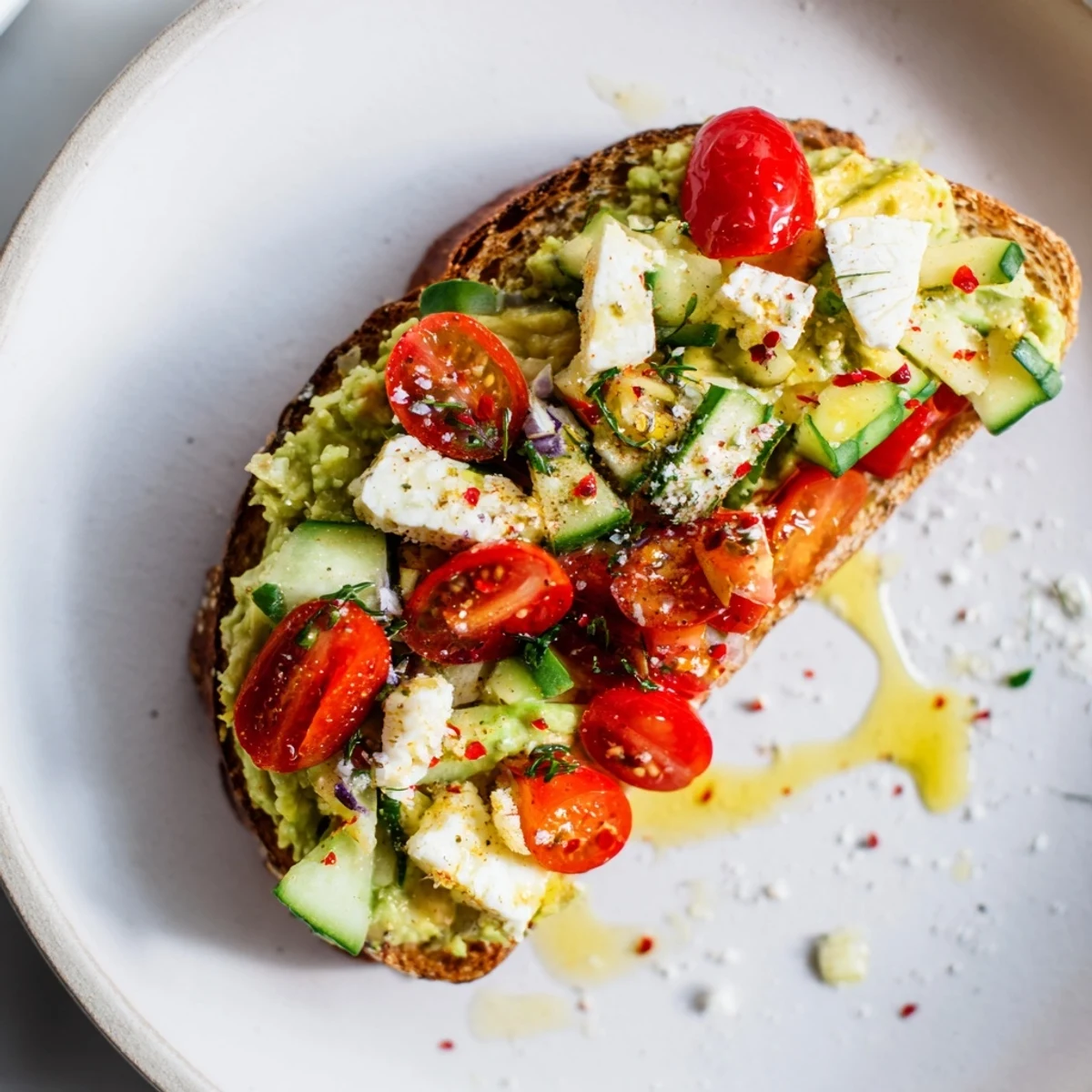 A colorful Express Holiday Avocado Toast Bar with various toppings offers vibrant brunch ideas.