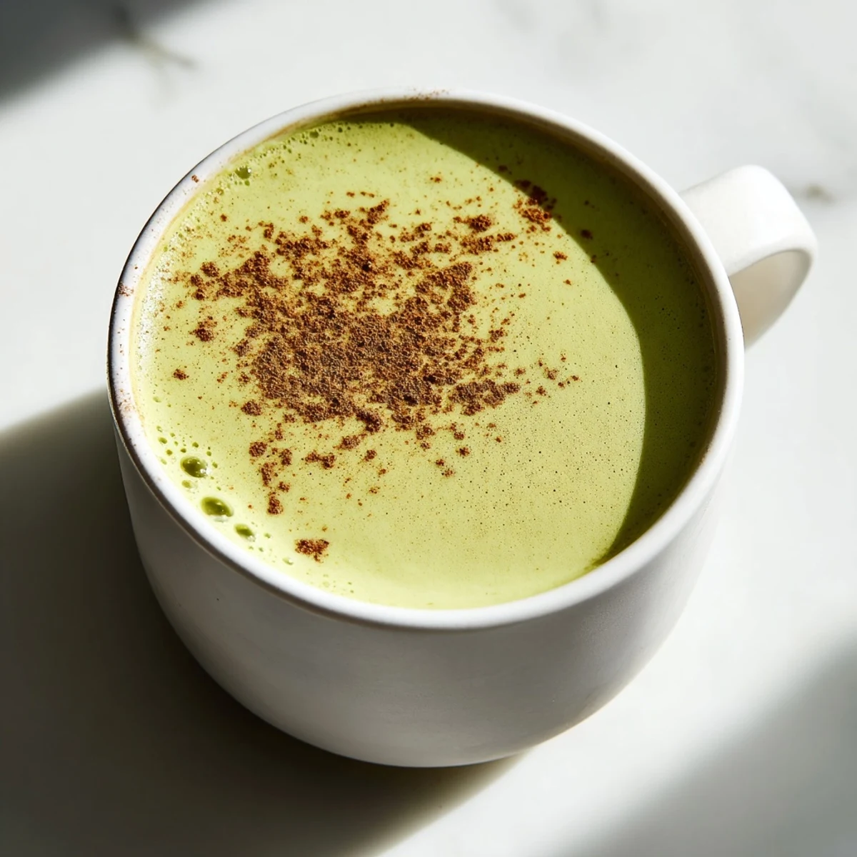 Cinnamon Maple Oat Matcha Latte