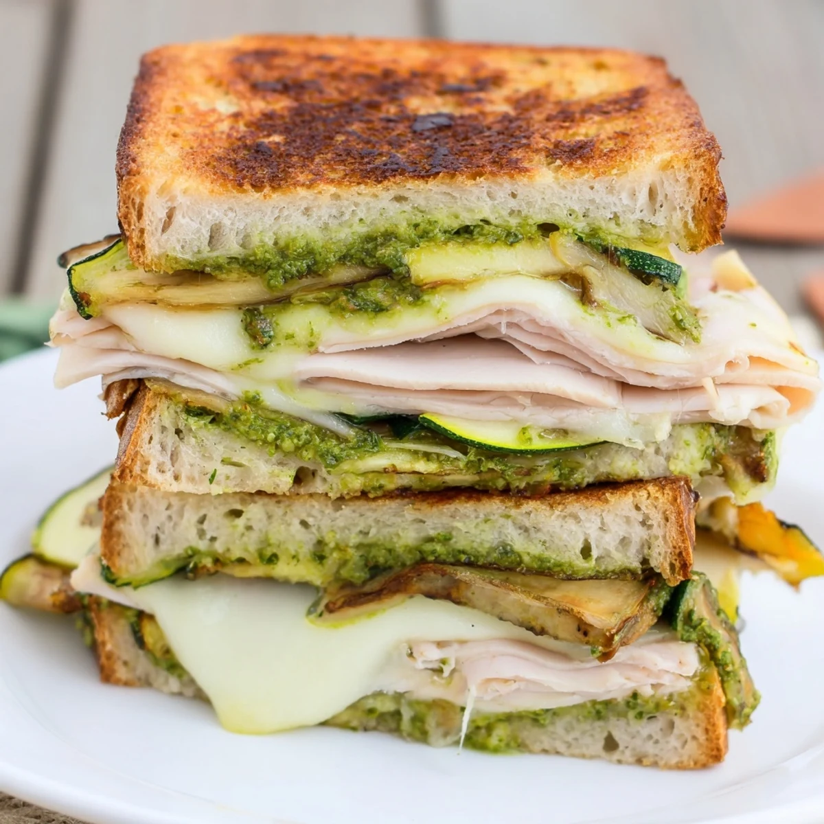 Pesto Turkey Zucchini Cheese