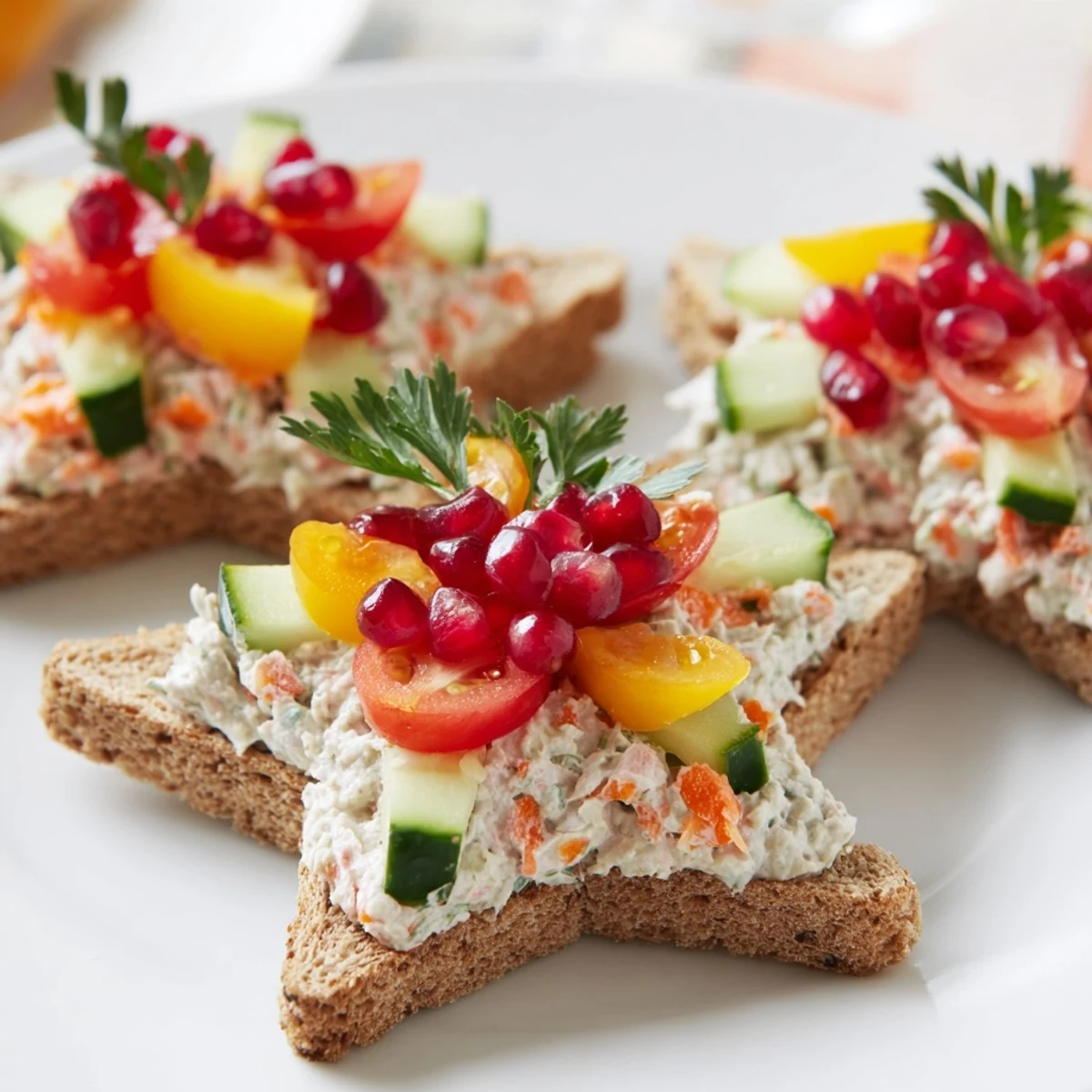 Star-Shaped Colorful Sandwiches