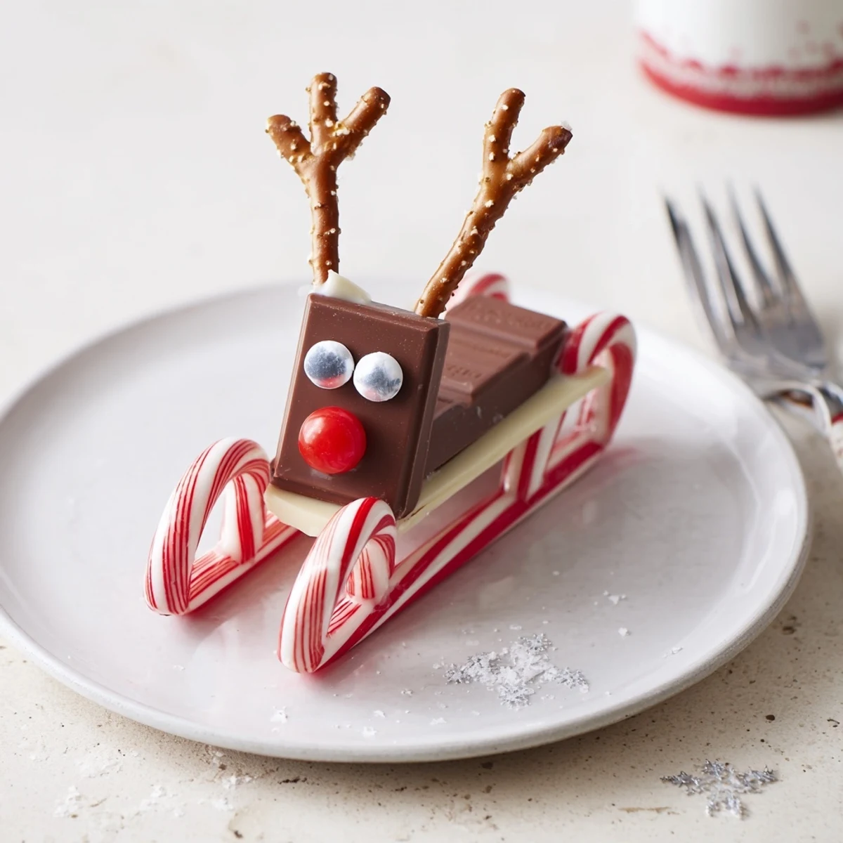 Rudolph Candy Cane Sleds