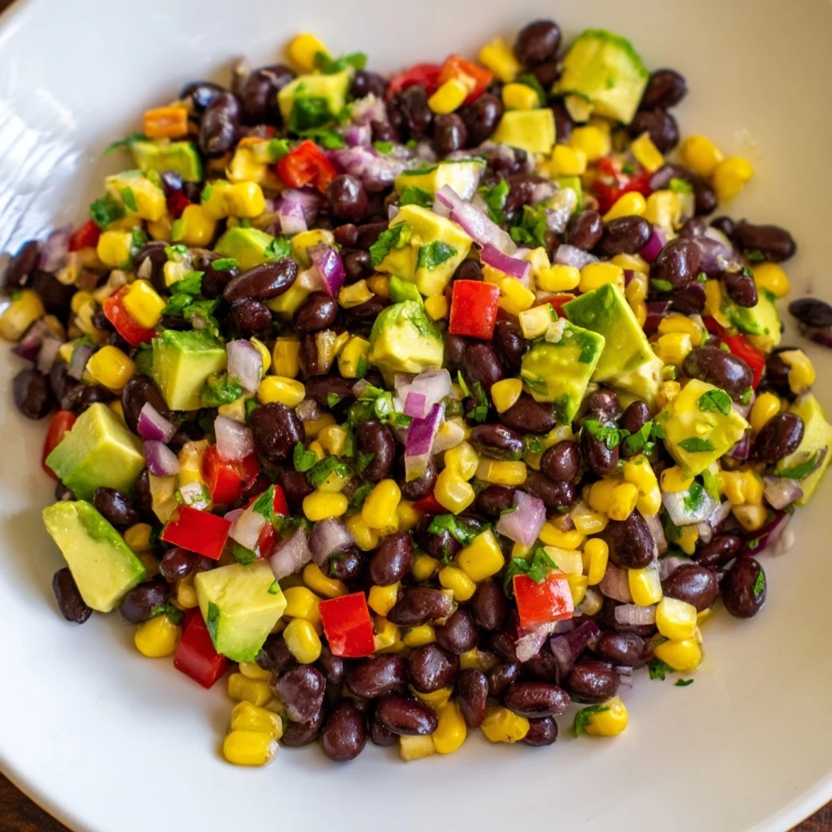 Vibrant Southwestern Black Bean and Corn Salad bursting with color and freshness, a delicious summer side.