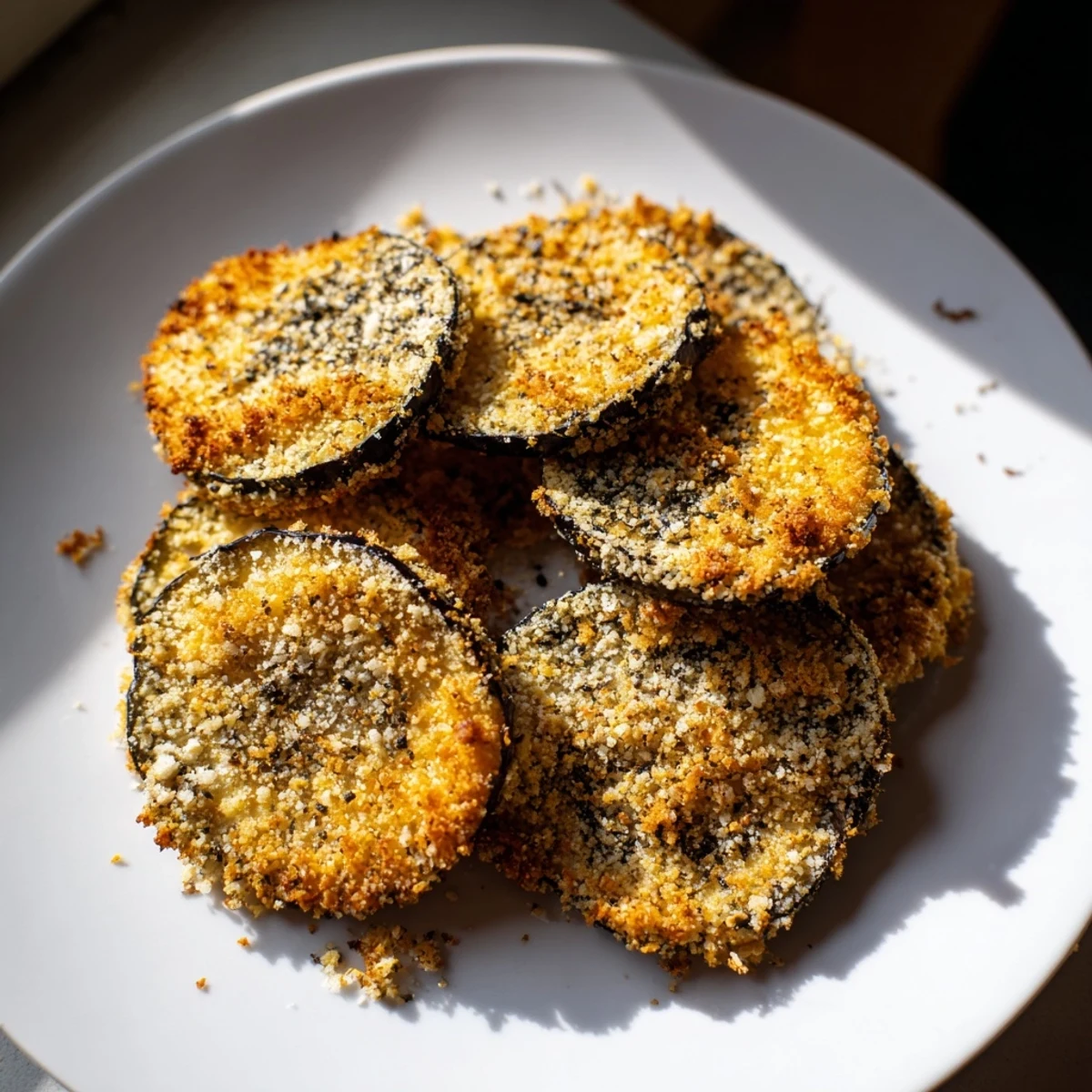 Crispy Eggplant Parmesan Chips
