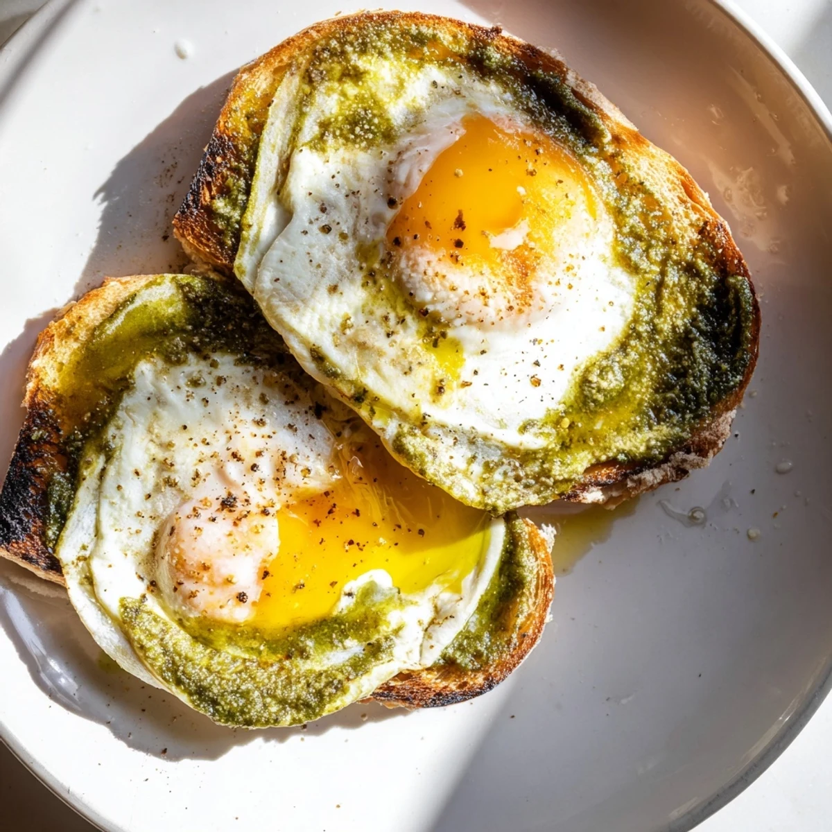 Pesto Egg Grilled Cheese with golden, crispy bread and oozing melted mozzarella cheese, a perfect bite.