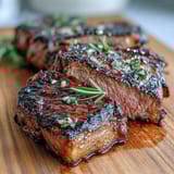 Juicy sirloin steak bites seared to perfection, tossed with golden potatoes in rich garlic butter sauce.  