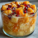Tropical fruit punch featuring mango and pineapple juices with fizzy lemonade, garnished with fresh fruit slices.