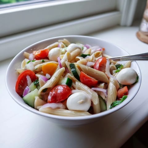 Caprese Pasta Salad Fresh Basil