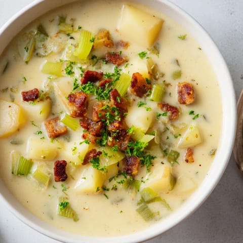 Potato Leek Chorizo Soup