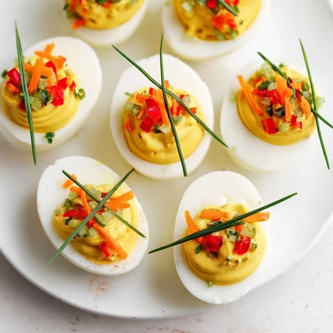 Easy Festive Deviled Eggs