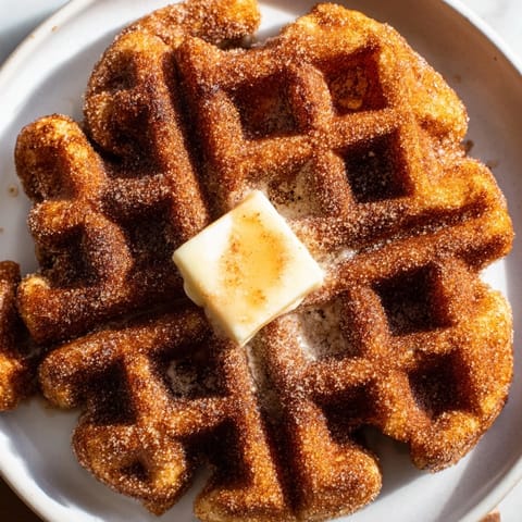 Cinnamon Sugar Churro Waffles