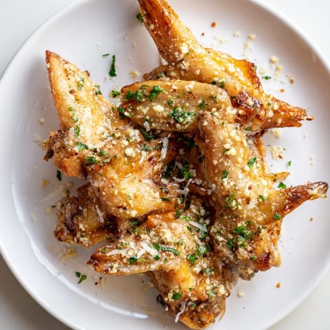 Air Fryer Garlic Parmesan Wings