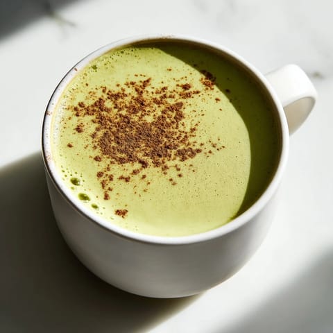 Cinnamon Maple Oat Matcha Latte