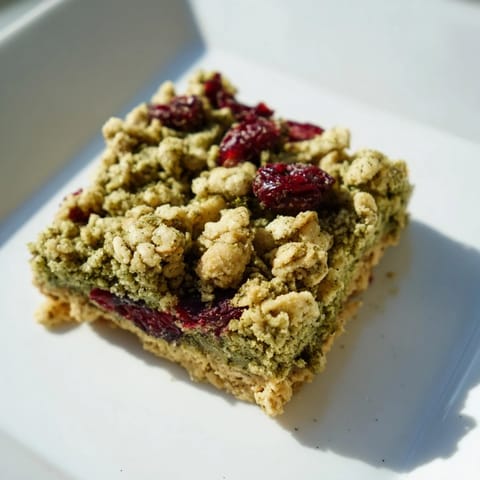 Matcha Cranberry Oat Bars