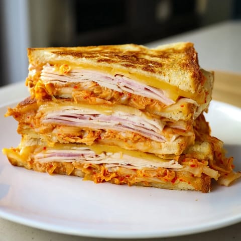 Kimchi Turkey Cheddar Toast