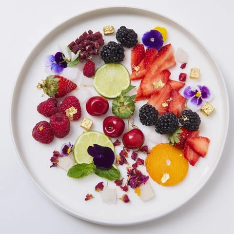 A colorful assortment of Champagne bar garnishes adds a touch of sophistication to any celebration.