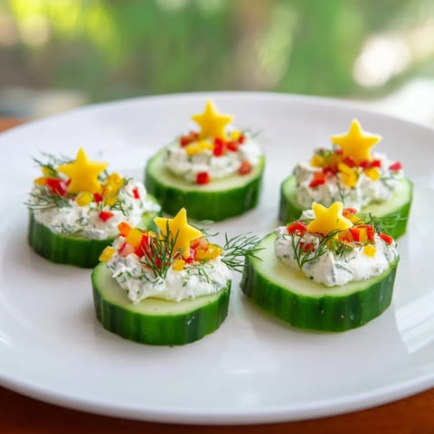 Holiday Star Cucumber Bites
