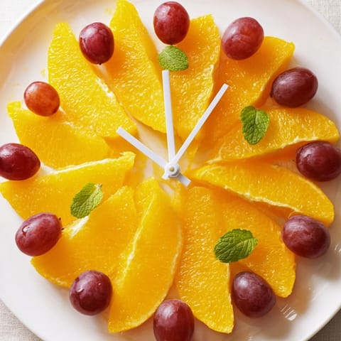 Grape Orange Slice Clock