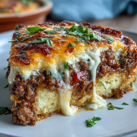 Keto taco casserole with cheesy topping and cauliflower rice, baked golden and bubbling in a 9x13-inch dish.