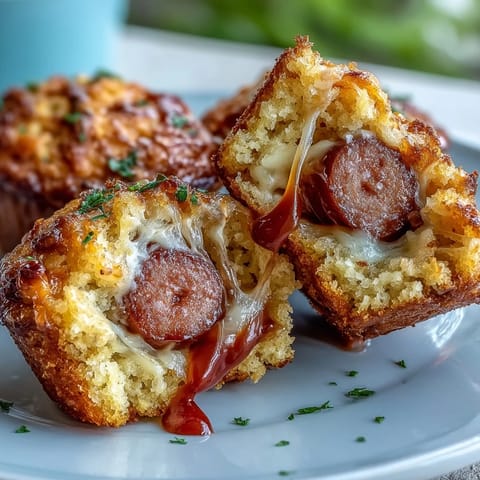 Savory mini corn dog muffins, perfect party appetizers, warmly baked brown.