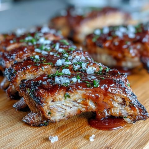 Father's Day BBQ Rib Board, glazed and smoky, with three dipping sauces.