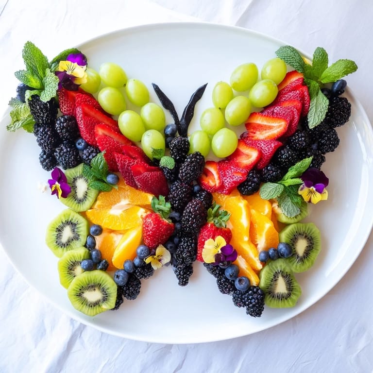 Beautiful Butterfly Bloom Fruit Board featuring an artistic display of fresh fruit, great for snacking.