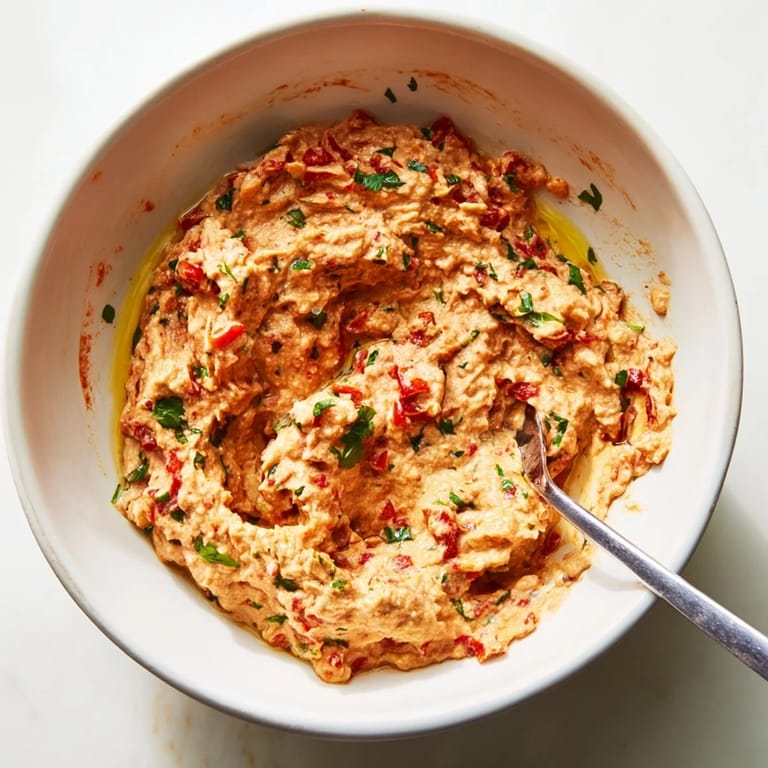 A creamy and smoky close-up of the delicious Volcanic Lava Spicy Dip, perfect for dipping.