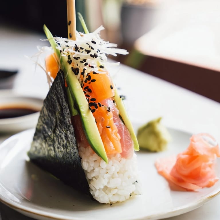 Imagine a platter of delightful Sushi Sailboats at Sea: salmon, tuna, veggies, and sesame seeds make the perfect appetizer.