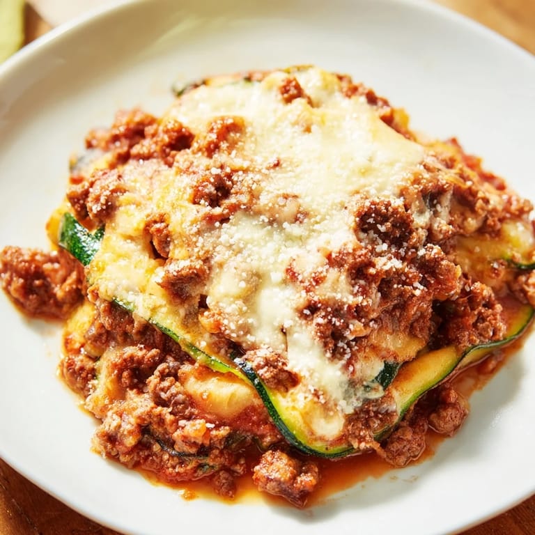 Imagine the savory aroma of a finished Zucchini Lasagna Skillet with melted cheese and fresh basil.