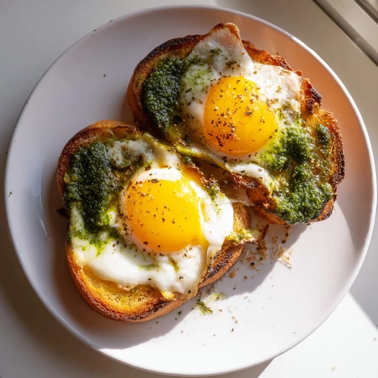 Freshly made Pesto Egg Grilled Cheese, showcasing a vibrant green pesto-fried egg on toasted sourdough.