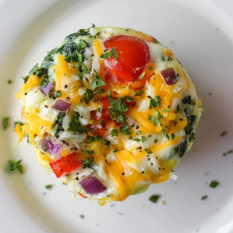 Warm Customizable Egg Muffins, a delicious breakfast offering, showcasing a variety of cheeses and ingredients.