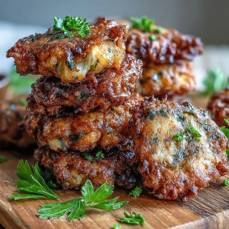 Golden-brown Black-Eyed Pea Fritters rest on a paper towel, showcasing a crispy exterior and tender, spiced interior.