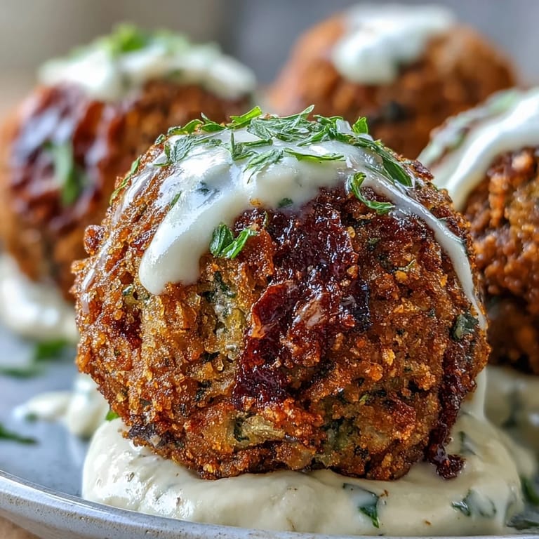Mediterranean falafel bowl featuring golden falafel, tangy tzatziki, and colorful vegetables for a healthy meal.