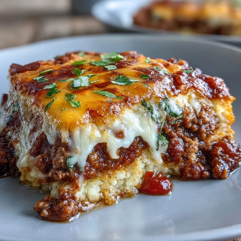 Finished keto taco casserole ready to be served.