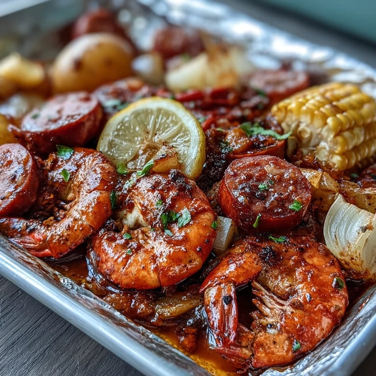 Mess-free Cajun Crawfish Boil Foil Packets packed with tender crawfish tails, smoky sausage, and buttery vegetables, perfect for outdoor grilling.