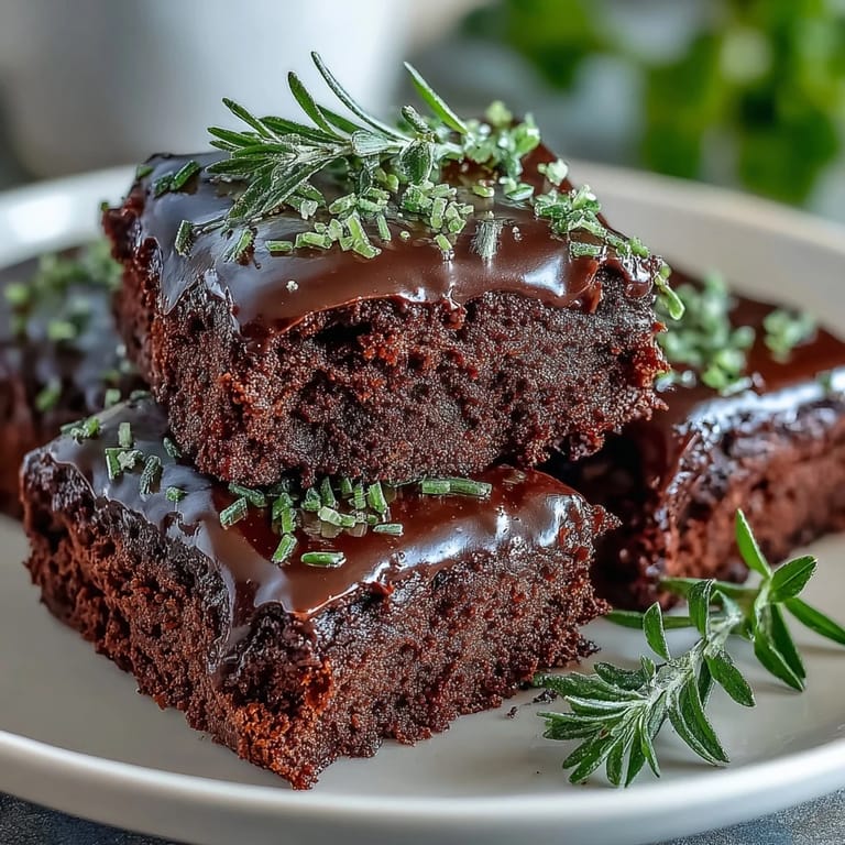 Fudgy chocolate brownies cut into shamrocks and decorated with smooth green icing, ideal for festive dessert tables.  