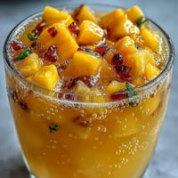 Vibrant mango pineapple punch with sparkling lemonade, perfect for graduation parties and summer celebrations.
