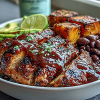 Glistening BBQ chicken meal prep bowls with vibrant sweet potato and black beans.